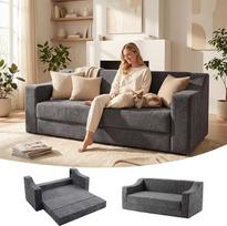 Sofa lova su miego funkcija sulankstoma: Be kaulų, šenilinė sofa 202 x 82 x 74 cm Grindų sofa mažiems kambariams Svetainė Miegamasis Biuras | Sulankstoma, 2-in-1 išskleidžiama
