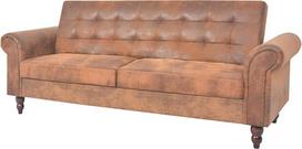 Sofa lova su porankiais Lounge sofa lova Dienos sofa Svečių lovos baldai Sofa sofa su lovos funkcija svečių kambariui Dirbtinė oda Ruda