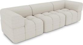 SOFTO Eva modulinė 3 vietų sofa, 276 x 72 x 92 cm, svetainės sofa su spyruoklinėmis sėdynėmis, labai patogi sėdėjimui, lengvai prižiūrima, bukulio smėlio spalvos
