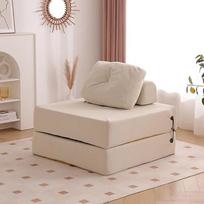 Sulankstoma sofa sofa atminties putų su pagalve miegojimo kėdė Tinginė sofa Triple Futon konvertuojamos svečių lovos skalbiamas dangtelis balta 80 cm