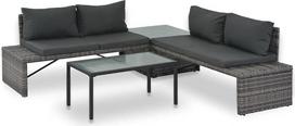 Svetainės baldų komplektai, svetainės sofų komplektai, sofa lova, 3 dalių sodo poilsio komplektas su apmušalais iš rotango, pilka modulinė sofa, modulinė sofa, lauko terasos baldai,