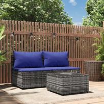 Svetainės baldų komplektai, svetainės sofų komplektai, sofa lova, 3 dalių sodo poilsio komplektas su pagalvėlėmis, pilkos spalvos rotango modulinė sofa, modulinė sofa, lauko terasos baldai,