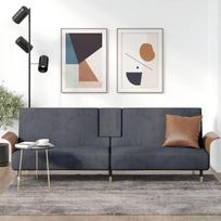 Svetainės baldų komplektai,Svetainės baldų komplektai,Sofa lova,Schlafsofa mit Getränkehaltern Dunkelgrau Samtmodular Sofa,modulinė sofa,Lauko terasos baldai,