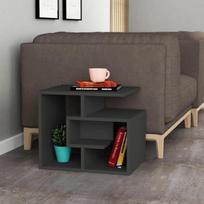 Svetainės staliukas, sofa, svetainė, knygų spinta, aksesuarai, 40 x 54 cm, H.45 (antracitas)