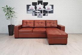 Tikros odos kampinė sofa Mallorca Spades 245 x 170 cm Sofa-lova su lovos funkcija ir lovos dėže Tikros odos kampinė sofa