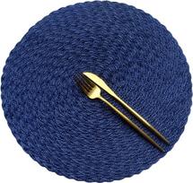 Tinklinės lėkštės, Runde, tinklinės, šviesiai mėlynos spalvos, 38 cm, lėkštės, 6 vnt.,(Navy Blue)