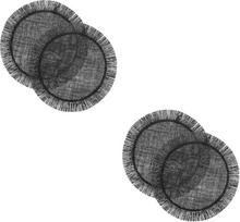 TOPBATHY 4 kirpčiukų rinkinys Hessian Placemats Cutlery Mat Woven Teapot Mat Farmhouse Drink Coasters Drinking Straw Placemats Table Decoration Bowl Mat Rattan