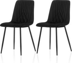 TUKAILAI Valgomojo kėdės, 2 vnt., aksominės, ergonomiškos virtuvės kėdės, minkštos kėdės su aukštu atlošu, metalinės kojos, 150 kg keliamoji galia, modernios minkštos kėdės valgomajam, svetainei