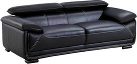 Unikali juodos odos 3 vietų sofa