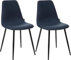 UNIVERSDECOR Vintage Andréa kėdė su metalinėmis kojomis juoda 2 kėdės Andréa Vintage