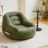 Vakuuminio suspaudimo sofa Tinginių grindų sofa Skaitymo kėdė Patogi viengulė sofa Tatami Recliner kėdė gali būti miegama gyvenamajame kambaryje Miegamojo biuras Kampinis Bean Bags Meditacijos kėdė B, 74 x 82 x 62 cm