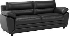 Vente-unique - Sofa be miegamosios vietos 3 Manoa - dirbtinė oda - juoda