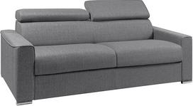 Vente-unique - Sofa lova 4 sėdimos vietos - Gulėjimo paviršius: 160 cm - Čiužinio aukštis: 22 cm su atminties putomis - Audinys - Pilka - Vizir