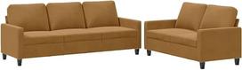 vidaXL 2 dalių sofos komplektas, fotelis-lovas su pagalvėle, sofa svetainės sofa su porankiais, sofos komplektas, dizainerio sofa, sėdimieji baldai, minkšti baldai, rudas aksomas