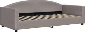 vidaXL Dienos lova, svečių lova, "2-in-1", miegamojo, svetainės, sofos lova, modernus dizainas, Taupe 90 x 200 cm audinys