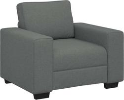 vidaXL fotelis, tamsiai pilka, 60 cm, audinys, sofa, televizoriaus kėdė, vienvietė sofa, poilsio kėdė, kėdė su atlošu, vienvietė sofa, minkšta kėdė, biuro kėdė