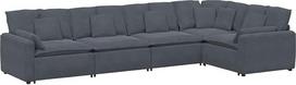 vidaXL Modulinė sofa su pagalvėle Velvet Tamsiai pilka modulinė sofa Šeimai draugiška L formos sofa