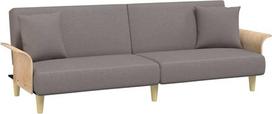 vidaXL Sofa lova su porankiais, sofa su reguliuojamais atlošais, sofa kambariui, sofa lova, sofa lova, Taupe audinys