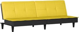 vidaXL Sofa lova, sofa su reguliuojamais atlošais, svetainės sofa, sofa lova, dieninė lova, sofa lova, šviesiai geltonas audinys