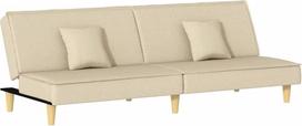 vidaXL Sofa lova, sofa su reguliuojamais atlošais, svetainės sofa, sofa lova, dienos lova, sofa lova, kreminis audinys