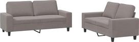 vidaXL Sofos komplektas, 2 dalių fotelis, sofa, svetainės sofa su porankiais, sofos komplektas, dizainerio sofa, sėdimieji baldai, minkšti baldai, Taupe audinys