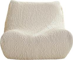 Vienvietės sofos užvalkalas Armless vieno gabalo aukštos tempimo Slipcover Tatami kėdės dangtelis nuimamas mašina skalbiamas dangtelis (C-Cream White)
