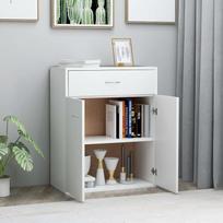 Virtuvės spintelė 60 x 30 x 75 cm Medinis bufetas svetainei Baltas minimalistinio dizaino svetainės baldai su 2 durimis ir 1 stalčiumi Stalčius Mobilus įėjimas į valgomąjį