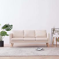 ZEYUAN 3-vietė sofa, sofa, sofa į kambarį, sofa į kambarį, sofa į miegamąjį, sofa jaunimui, relaksacinė sofa, audinys Cream White