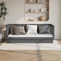 ZEYUAN Dienos lova, sofa lova, sofa su miego funkcija, sofa lova, sofa lova, sofa lova, sofa lova, dienos lova, sofa lova, sofa lova, jaunimo lova, pilka, 80 x 200 cm, pušies masyvas