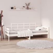 ZEYUAN Dienos lova, sofa lova, sofa su miego funkcija, sofa lova, sofa lova, sofa lova, sofa lova, dienos lova, sofa lova, sofa lova, paauglių lova, balta pušies masyvo mediena, 90 x 200 cm