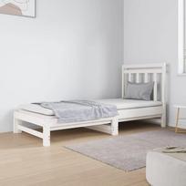 ZEYUAN Išskleidžiama dienos lova, sofa lova, miegamoji sofa, sofa lova, sofa lova, sofa lova, sofa lova, dienos lova, sofa lova, sofa lova, jaunimo lova, balta, 2 x (90 x 190) cm, pušies masyvas