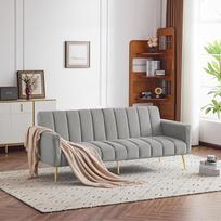 ZYLOYAL10 sulankstoma sofa lova, sofa lova su miego funkcija, sofa lova su didele sofa lova, tinkama svetainei, miegamajam, namų kinui, svečių kambariui (pilka, 2 vietos)