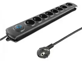 QOLTEC 50113 Viršįtampių apsauga 8 maitinimo lizdas 1,8m