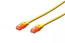 Assmann Electronic DIGITUS CAT 6 U-UTP patch kabelis PVC AWG 26/7 ilgis 2m geltona spalva