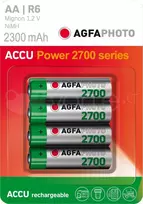 Solight 1x4 AgfaPhoto Akku NiMh Mignon AA 2300 mAh
