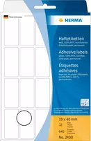 HERMA Multi-purpose labels 19x40 mm baltas paper matt hand inscription 640 pcs. - Baltas - Rounded rectangle - Cellulose,Paper - Germany - 19 mm - 40 mm