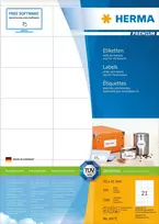 Herma Premium etiketės A4, baltas, matinis popierius, 2100 vnt (4473)