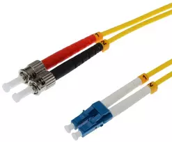 „helos“ optinio pluošto jungiamasis kabelis OS2 duplex 3,0 mm LC-ST 9/125 µm geltonas 20 m LSZH