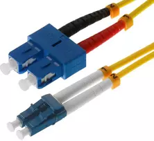 „helos“ optinio pluošto jungiamasis kabelis OS2 duplex 3,0 mm LC-SC 9/125 µm geltonas 10 m LSZH