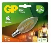 GP – LED lempos kaitinamoji mini žvakė, E14, DIM, 5W (40W), 470 lm