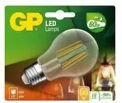 GP - Klasikinė LED lemputė su gijomis, E27, 6 W (60 W), 806 lm