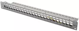 DIGITUS Patchpanel 1HE 24 prievadų modulinis patchpanel pilkas