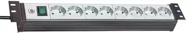 Brennenstuhl 19 "1.5", 8xCEE 7/4, 1xCEE 7/7, pet-protected connectors, 3m cable, sidabrinis / juodas 1156057018 / GT-663