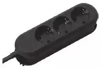 Bachmann lizdų juosta SMART 3 krypčių, juoda 1,5 m, be jungiklio