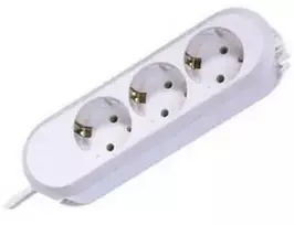 Bachmann lizdų juosta SMART 3 krypčių, balta 5,0 m, be jungiklio