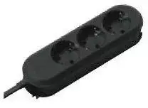 Bachmann lizdų juosta SMART 3 krypčių, juoda 3,0 m, be jungiklio