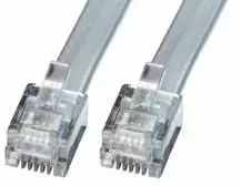 Tinklo Kabelis - LINDY RJ12 Tinklo Kabelis 6P6C, M/M, 5 m, Pilkas