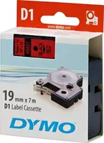 Juostelė DYMO D1 19mm. x 7m, Juodai ant Raudono