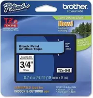 Brother BROLIS TZ541 18 Juodas ON Mėlynas