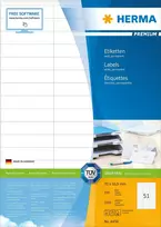 Herma Premium etiketės A4, baltas, matinis popierius, 5100 vnt (4459)